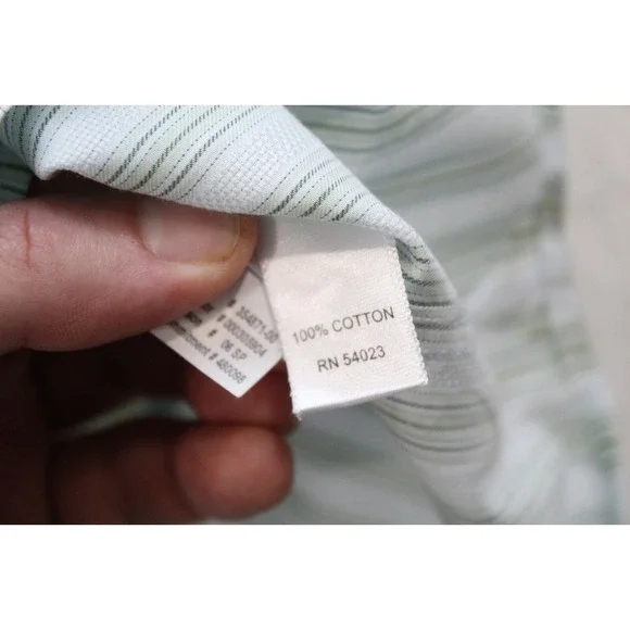 Banana Republic Dress Shirt French Cuff Striped Long Sleeve Mens XL 17-17.5 - Picture 9 of 11